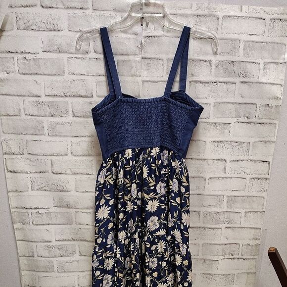 Blue Sweetheart Neckline Midi Sundress - Picture 4 of 5